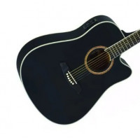 Violão Aço Eletrico Strinberg Folk Le30c London preto fosco