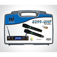 Microfone Sem Fio Duplo Tsi Br - 8299 UHF
