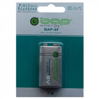 Bateria 9V Zinco Carbono BAP 6F