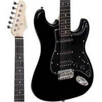Guitarra Elétrica Giannini G-101 Black com escudo Black (BK/BK)