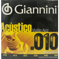 Encordoamento Violão Aço Acustico 0.10 Giannini (GESWAM)