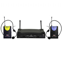 Microfone sem Fio UHF Profissional Duplo Head Set JWL (U-585HH) 
