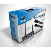 Microfone Sem Fio Duplo Tsi Br - 7000 UHF 