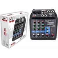 Mesa de Som 4 Canais 2XLR 2 ST USB com Efeito MXT (MX-4BT)