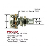 Potenciômetro Linear 50kb L20 P/ Guitarra e Baixo