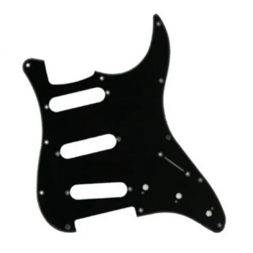 Escudo Guitarra Stratocaster Sss - Preto