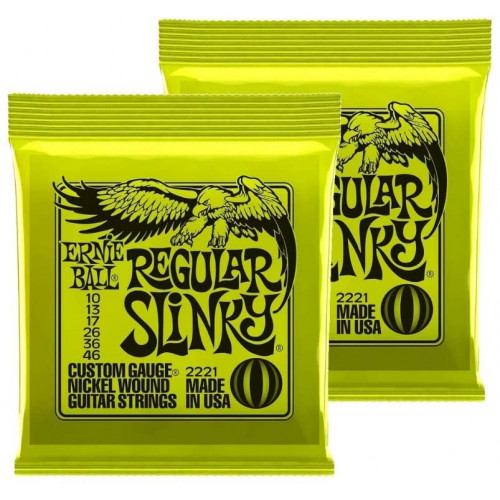 Cordas para Guitarra Regular Slinky Nickel Wound 010 Ernie Ball