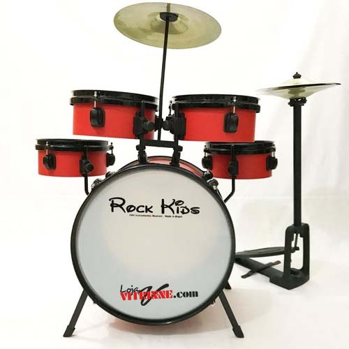 Bateria Infantil Rmv Kids PBKD14018 - Completa com Banco, Prato e Baqueta