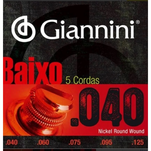 Encordoamento Para Baixo Giannini 5 Cordas 040