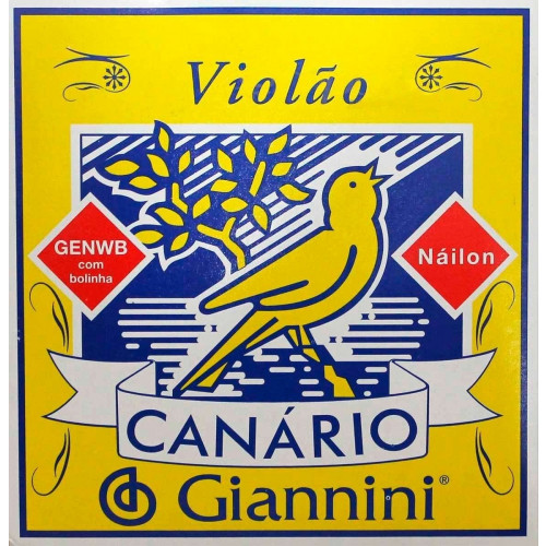 Encordoamento Violão Nylon com Bolinha Giannini Canario (GENWB)