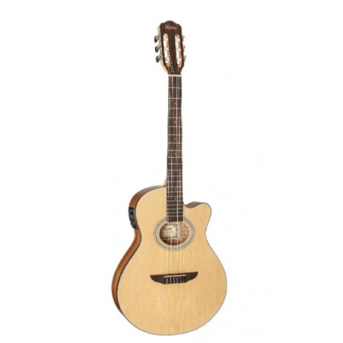 Violão Elétrico Hofma Eagle HMN298 STNT Natural Flat Nylon