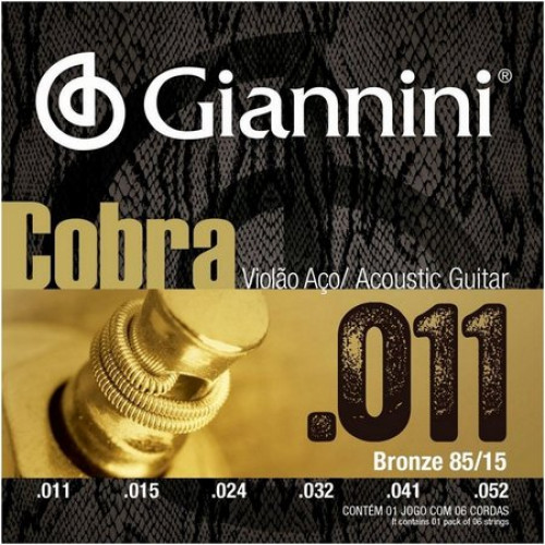 Encordoamento Violão Aço Giannini Cobra 0.11 (GEEFLK)