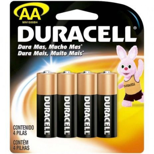 Pilha AA duracell - cartela com 4