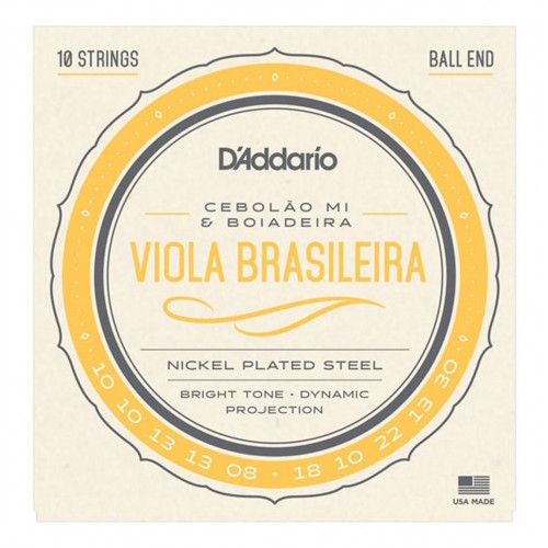 Encordoamento Viola Caipira Boiadeira Nickel Daddario (EJ82C)