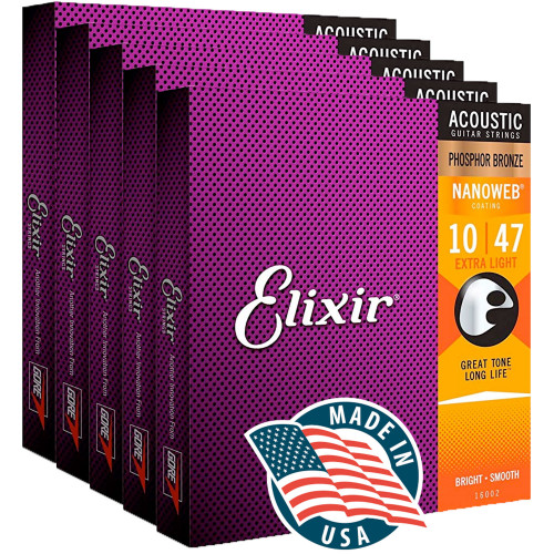 Corda de Aço Elixir Violão 0.11 80/20 Bronze