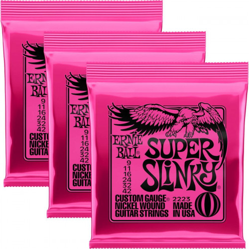 Cordas para Guitarra Super Slinky Nickel Wound 09 Ernie Ball