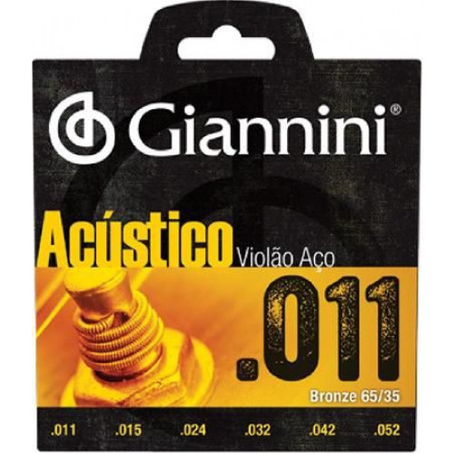 Encordoamento Violão Aço Giannini Acustico 0.11 (GESPW)