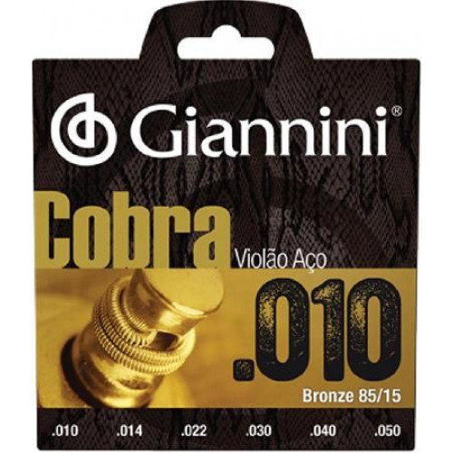 Encordoamento Violão Aço Giannini Cobra 0.10 (GEEFLE)