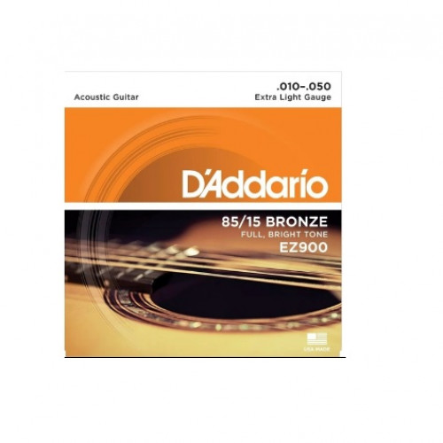 Encordoamento Violão Aço D'addario 0.10 / 85/15 Bronze (EZ 900B)
