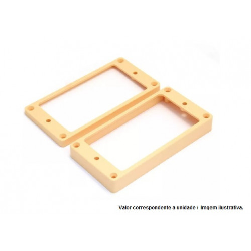 Moldura Captador Humbucker - Base Reta - Creme