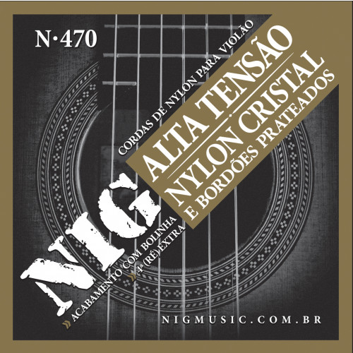 Encordoamento Violão Nylon com Bolinha 4º Ré Extra Alta Tensão NIG (N-470)