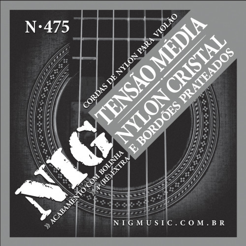 Encordoamento Violão Nylon com Bolinha 4º Ré Extra NIG (N-475)