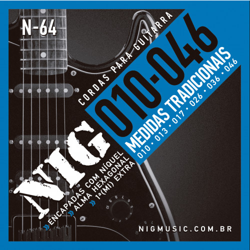 Encordoamento Guitarra .010 NIG (N-64)