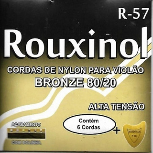 Encordoamento Rouxinol Violão Nylon Alta Tensão R57 Bolinha