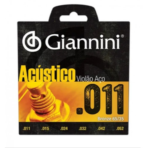 Corda Violão Aço Giannini 0.11 Bronze 65/35