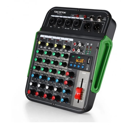 Mesa de Som 6 Canais Mixer Skypix SK-MG6-BT