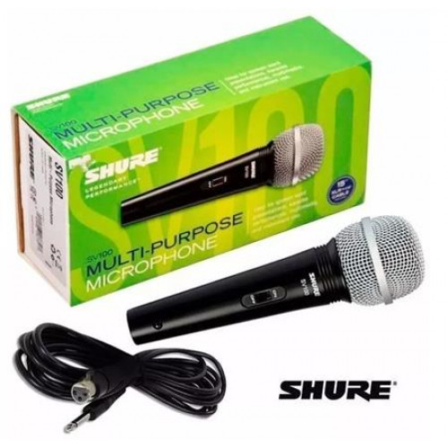 Microfone Dinâmico com Fio Shure (SV-100)