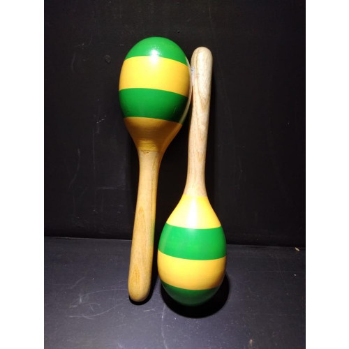 Par de Maraca Infantil Chocalho Madeira Dolphin Kids 8464
