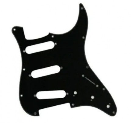 Escudo Guitarra Stratocaster Sss - Preto