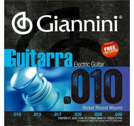 Encordoamento Guitarra .010 1º Mi Extra Giannini (GEEGST10)