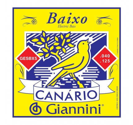 Encordoamento Contra Baixo 5c .040 Giannini Canario (GESBX5)