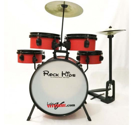 Bateria Infantil Rmv Kids PBKD14018 - Completa com Banco, Prato e Baqueta