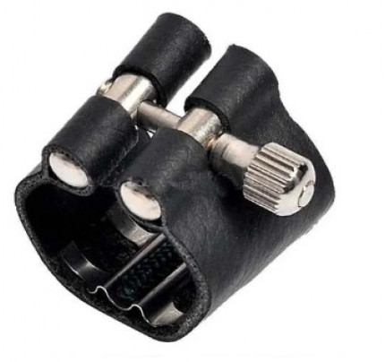 Abraçadeira Em Couro Para Sax Alto - com Ressonador Em Metal - Free Sax