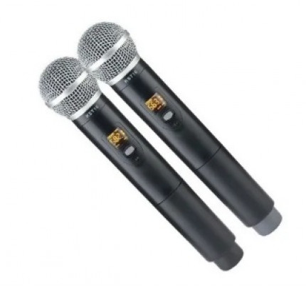 Microfone Sem Fio Duplo Karsect Krd200d Uhf Mão