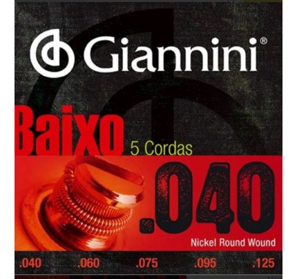 Encordoamento Para Baixo Giannini 5 Cordas 040