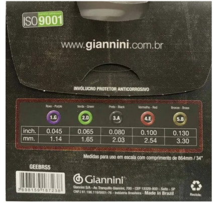 Cordas  Baixo 5 Cordas 045 Giannini