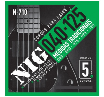 Encordoamento Nig Para Baixo 5  Cordas 040 125 N710