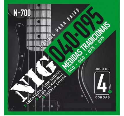 Encordoamento Nig Contra Baixo 4 Cordas 040 095 N700