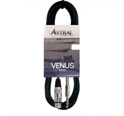 Cabo para microfone 5 metros xlr fêmea / P10 Astral cables Venus series