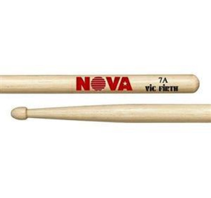 Baqueta Vic Firth Nova Series Hickory 7A com Ponta de Madeira (6093)