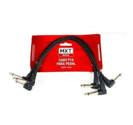 Cabo P10 para pedal MXT Mono 25cm - Unidade