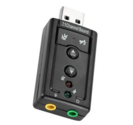 Interface Placa de Som USB Virtual 7.1
