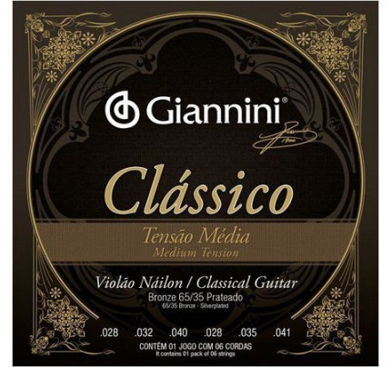 Encordoamento Violão Nylon Classico Tensão Média (GENWPM)