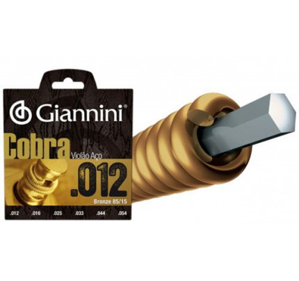 Encordoamento Violão Aço Giannini Cobra 0.12 (GEEFLKS)