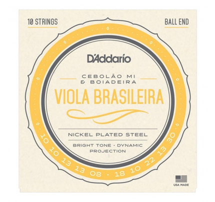 Encordoamento Viola Caipira Boiadeira Nickel Daddario (EJ82C)