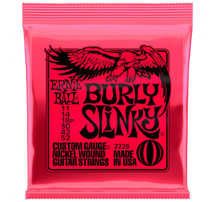 Encordoamento Ernie Ball Guitarra 011 052 Burly Slinky 2226  